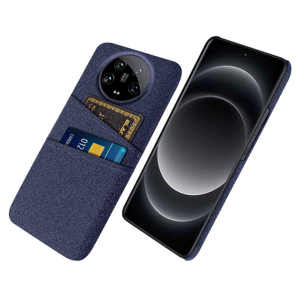 For Xiaomi 14 Ultra Case Cloth Texture Hard PC Phone Cover with Dual Card Slots For Xiaomi 14 Ultra Case Cloth Texture Hard PC Phone Cover with Dual Card Slots